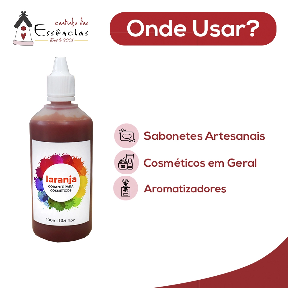 Corante Cosmético Laranja 100ml