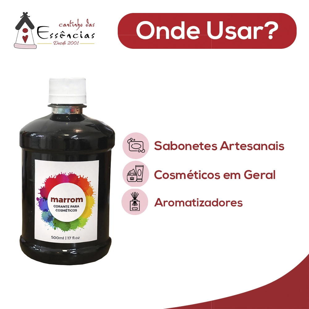 Corante Cosmético Marrom 500ml