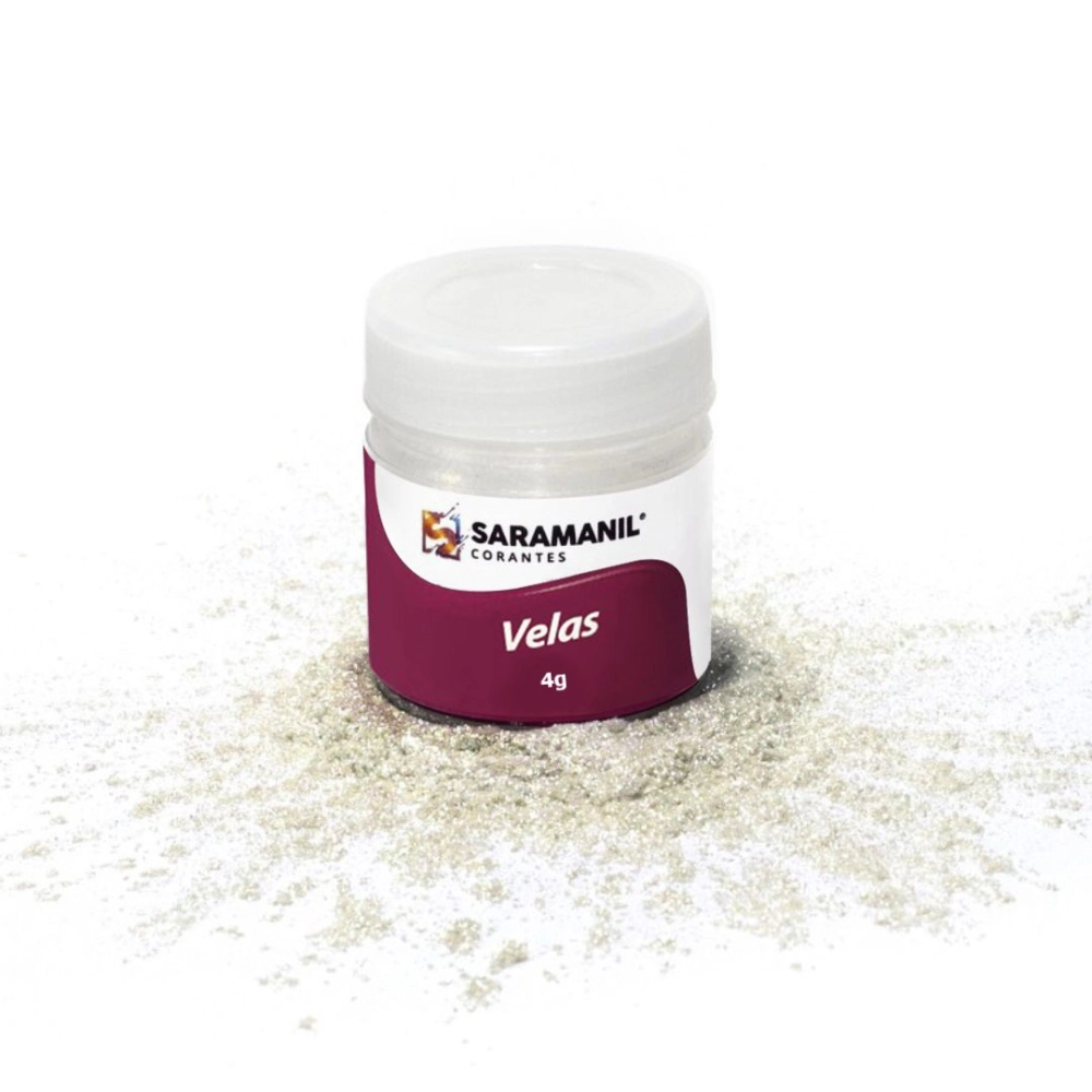 Corante p/ Vela em pó  Cintilante Prata 4g