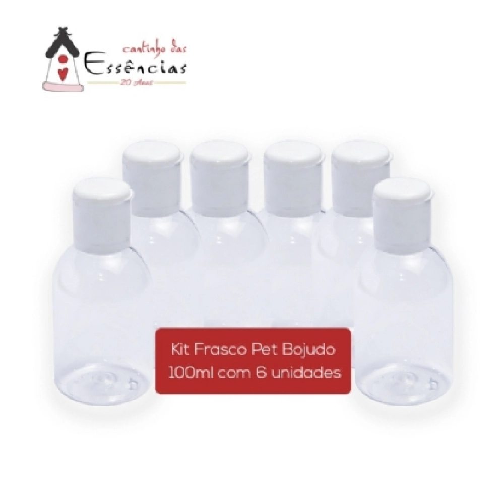 Kit Frasco Bojudo 100ml c/ tp flip top branca 6und