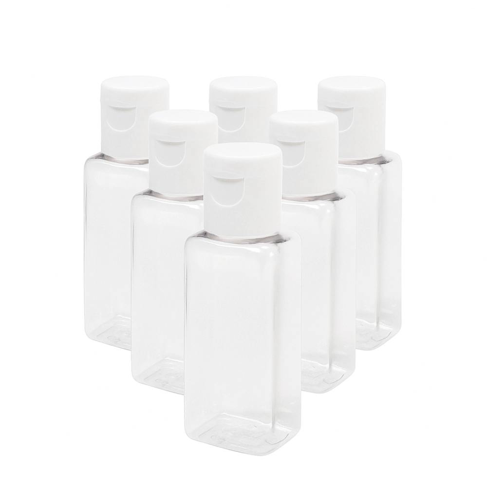 Kit frasco Quadrado Alto 30ml flip top branca 6und