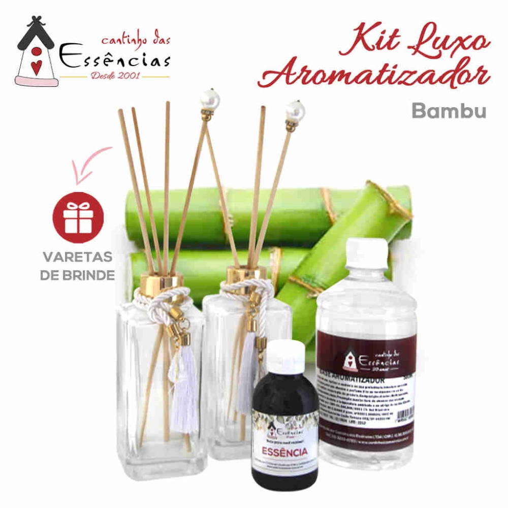 Kit Luxo Aromatizador Ambientes Bambu Dreams