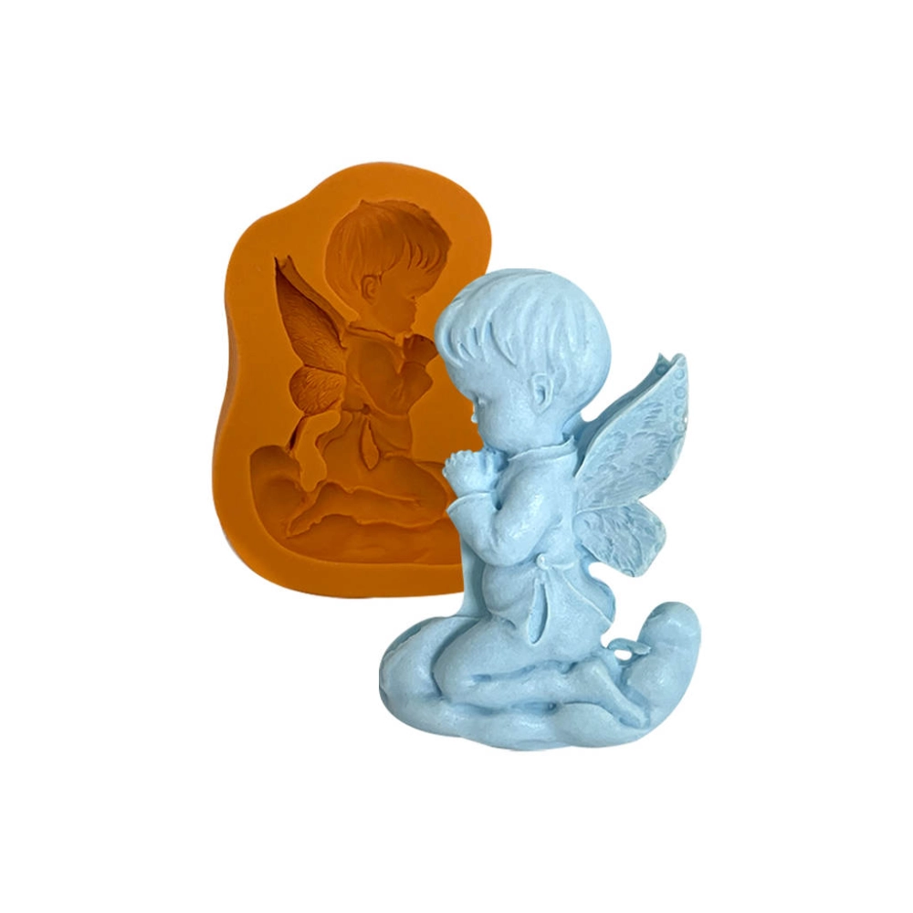 Molde De Silicone Anjo Rezando