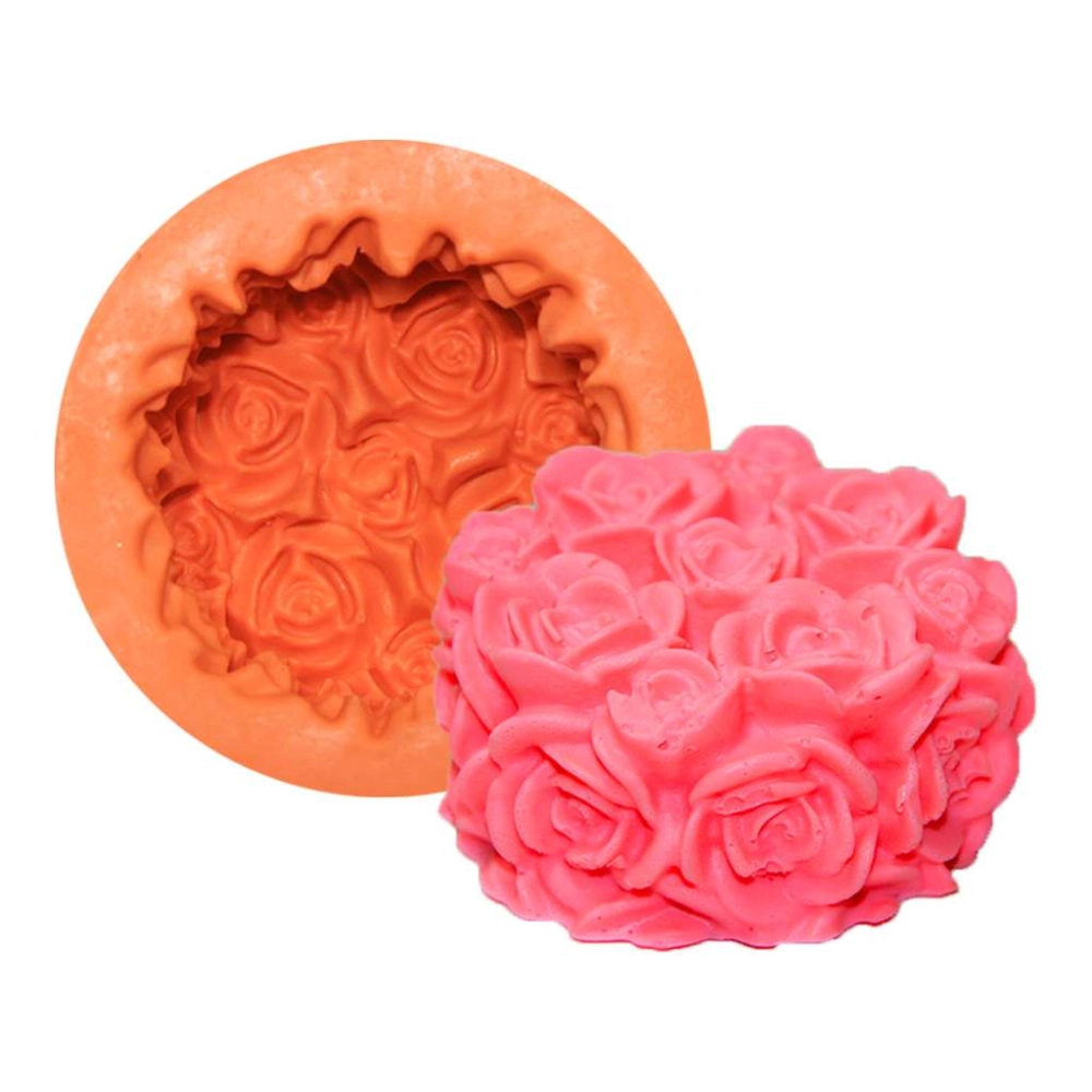 Molde De Silicone Arranjo Rosas Provence M