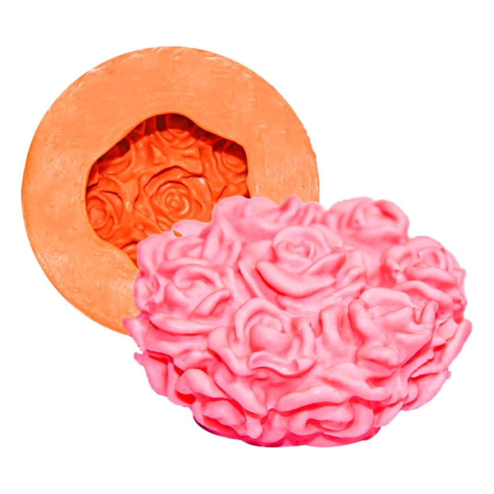 Molde De Silicone Arranjo Rosas Provence P