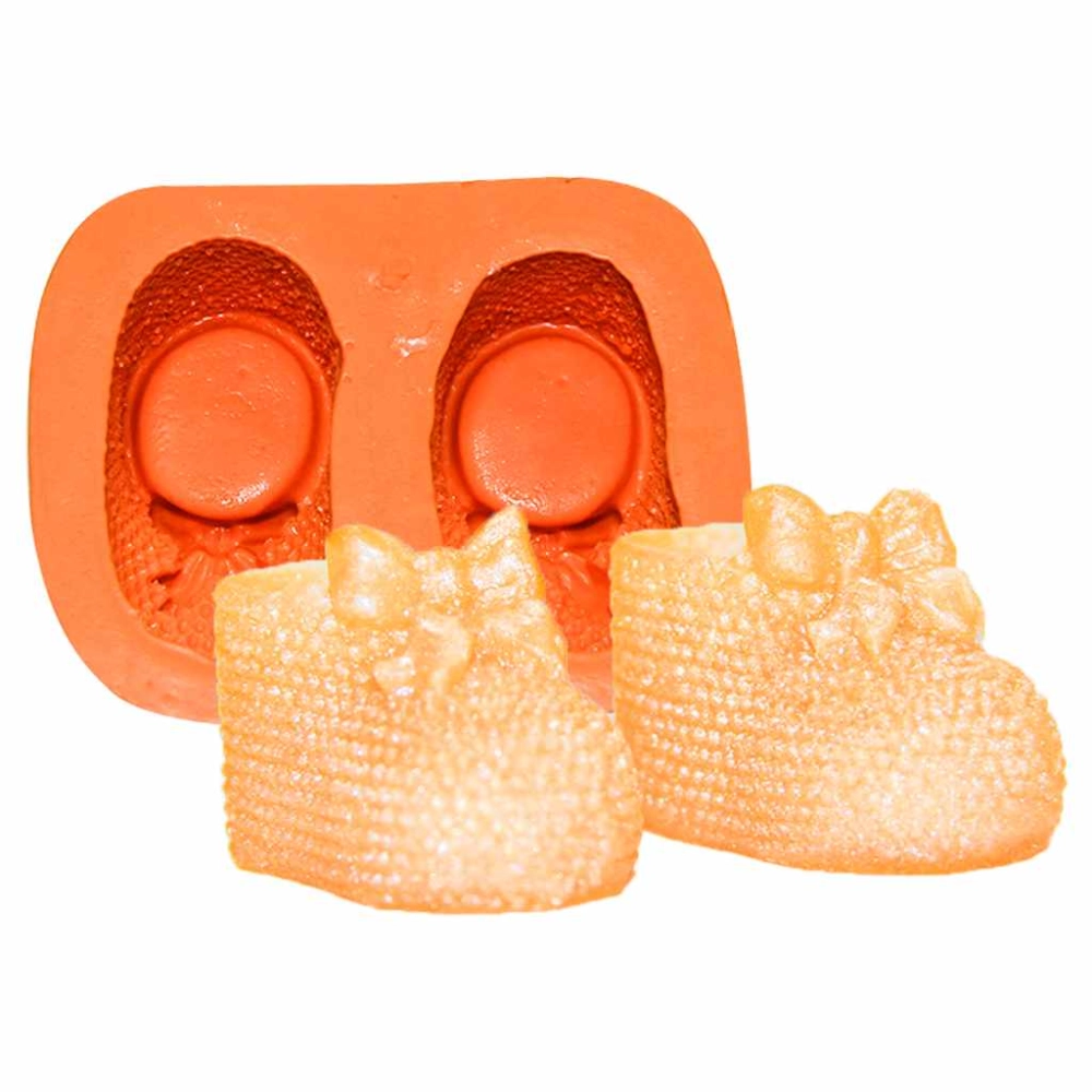 Molde De Silicone Botinha De Bebê
