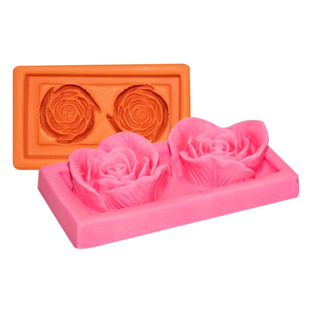 Molde De Silicone Cachepô Com Rosas