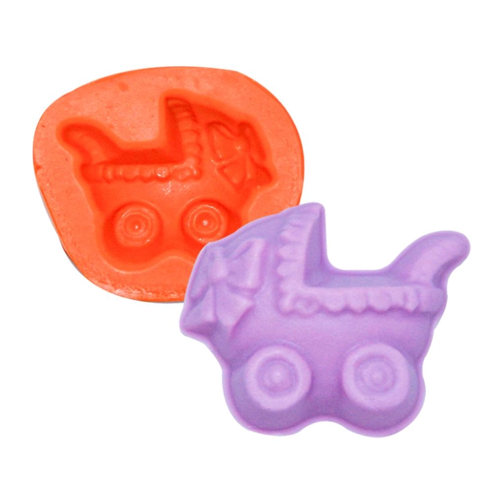 Molde De Silicone Carrinho De Bebê P
