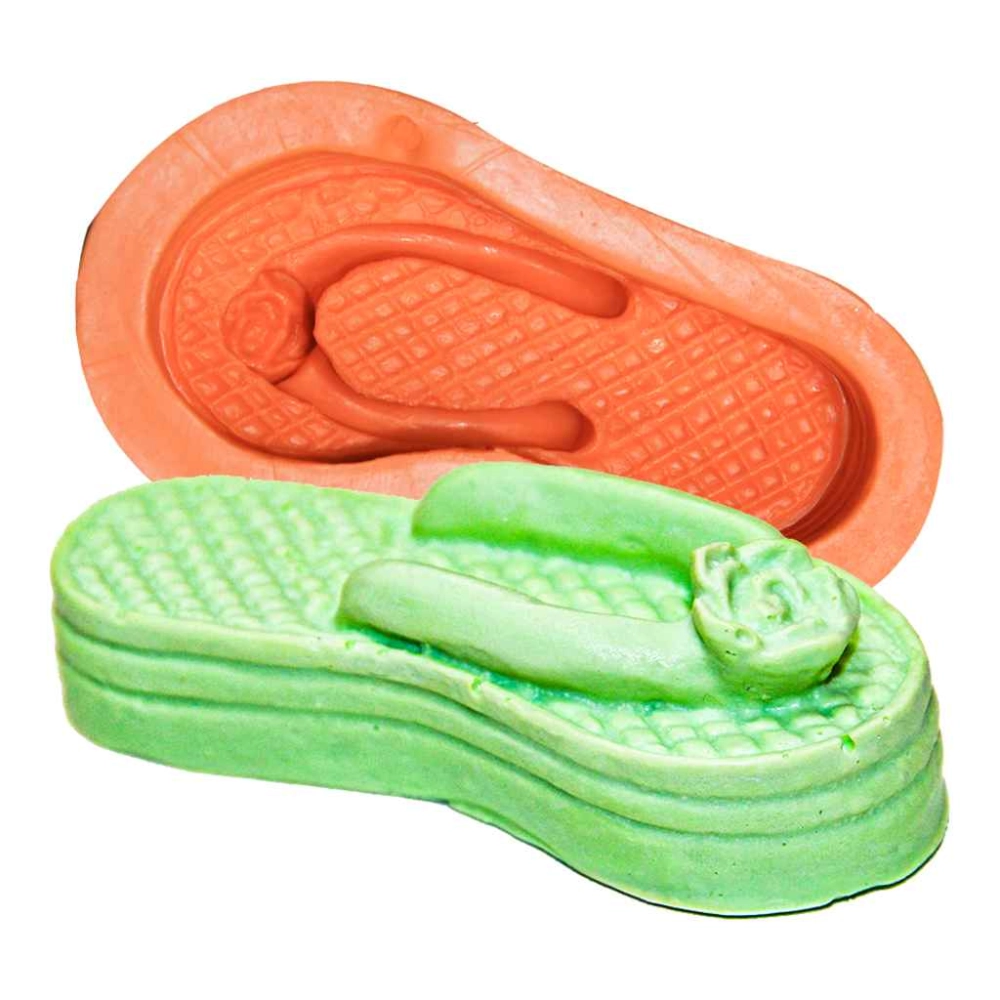 Molde De Silicone Chinelo Rosinha
