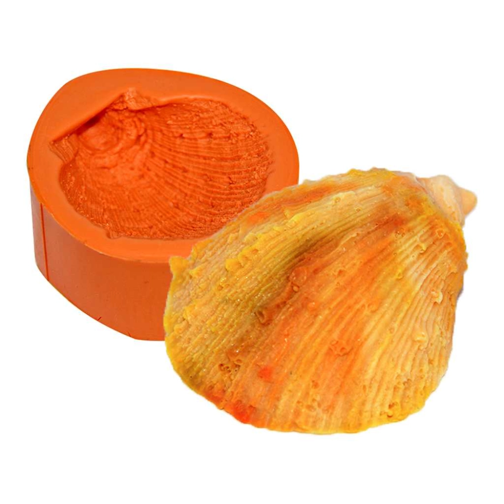 Molde De Silicone Concha Shell Rustica