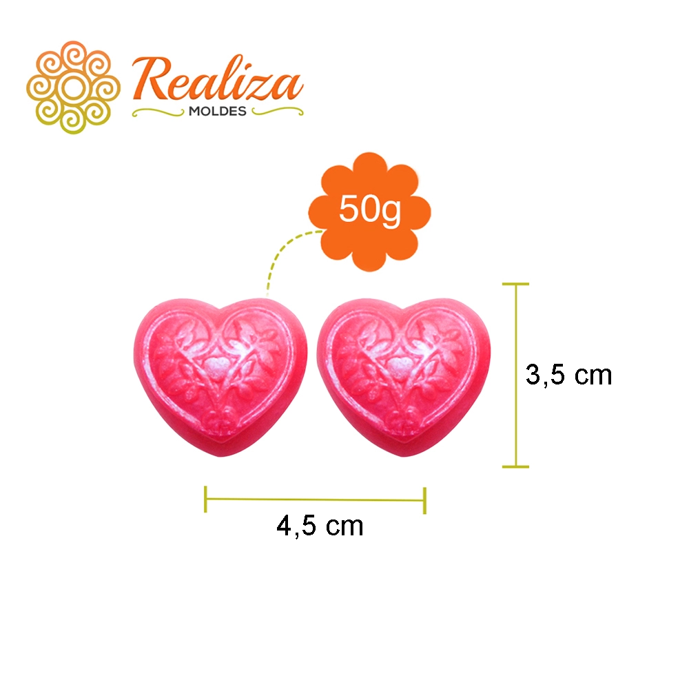 Molde de silicone Coraçao Frances