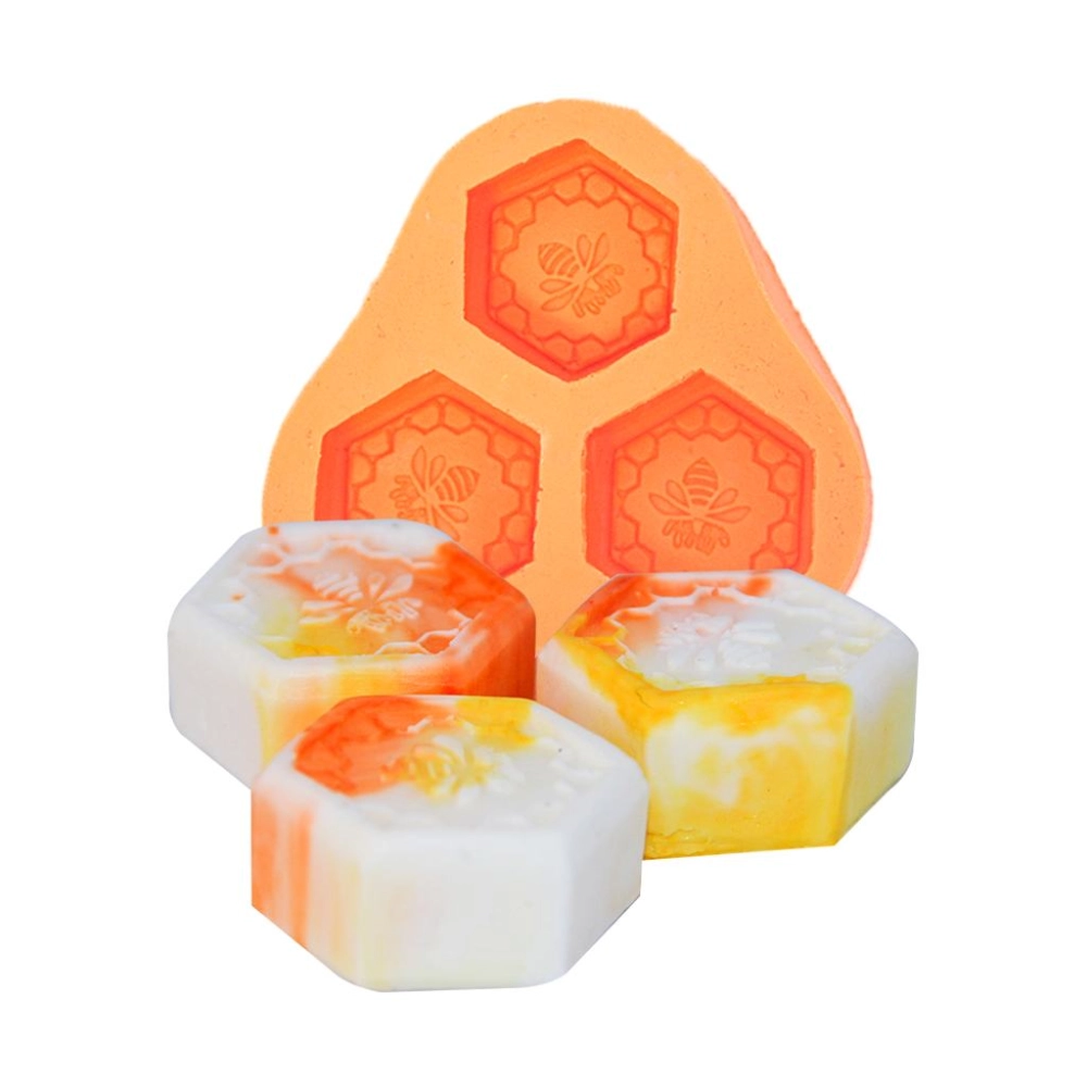 Molde De Silicone Favo De Mel Mini 3 Cavidades