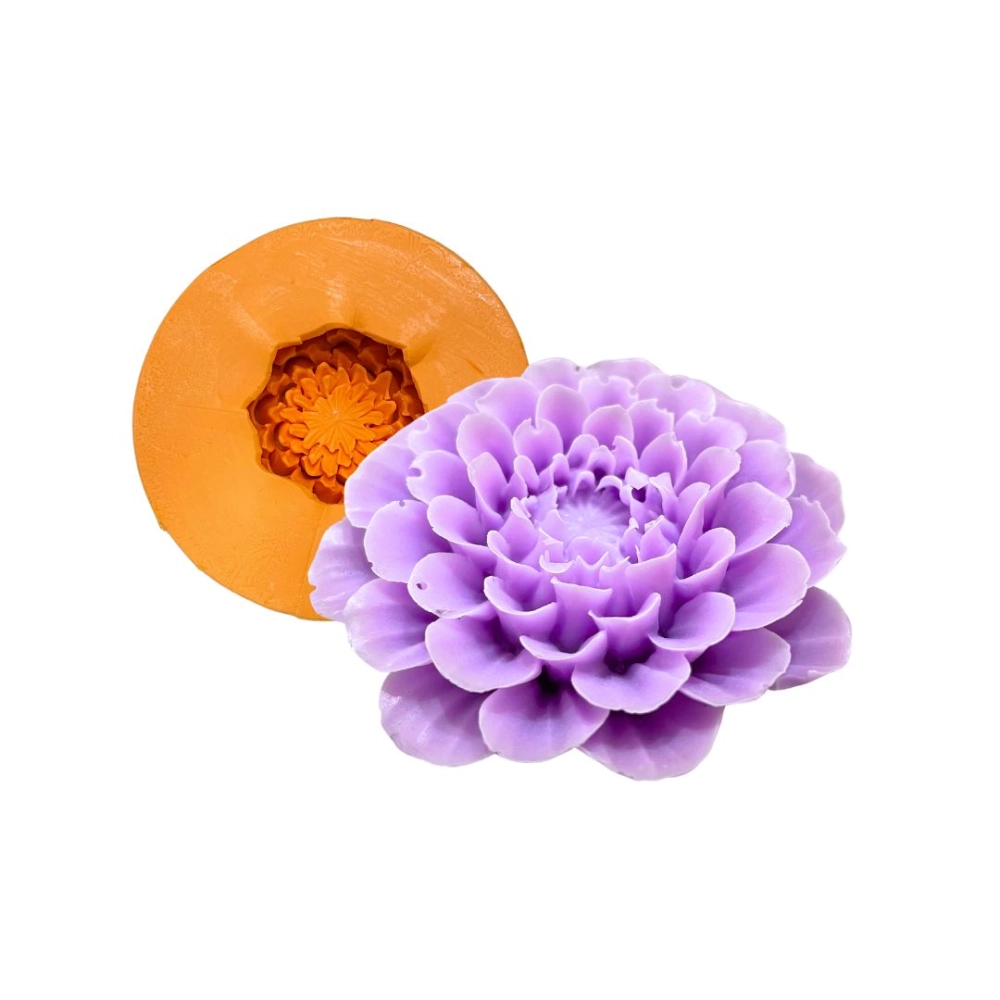 Molde De Silicone Flor Dália Perfeita