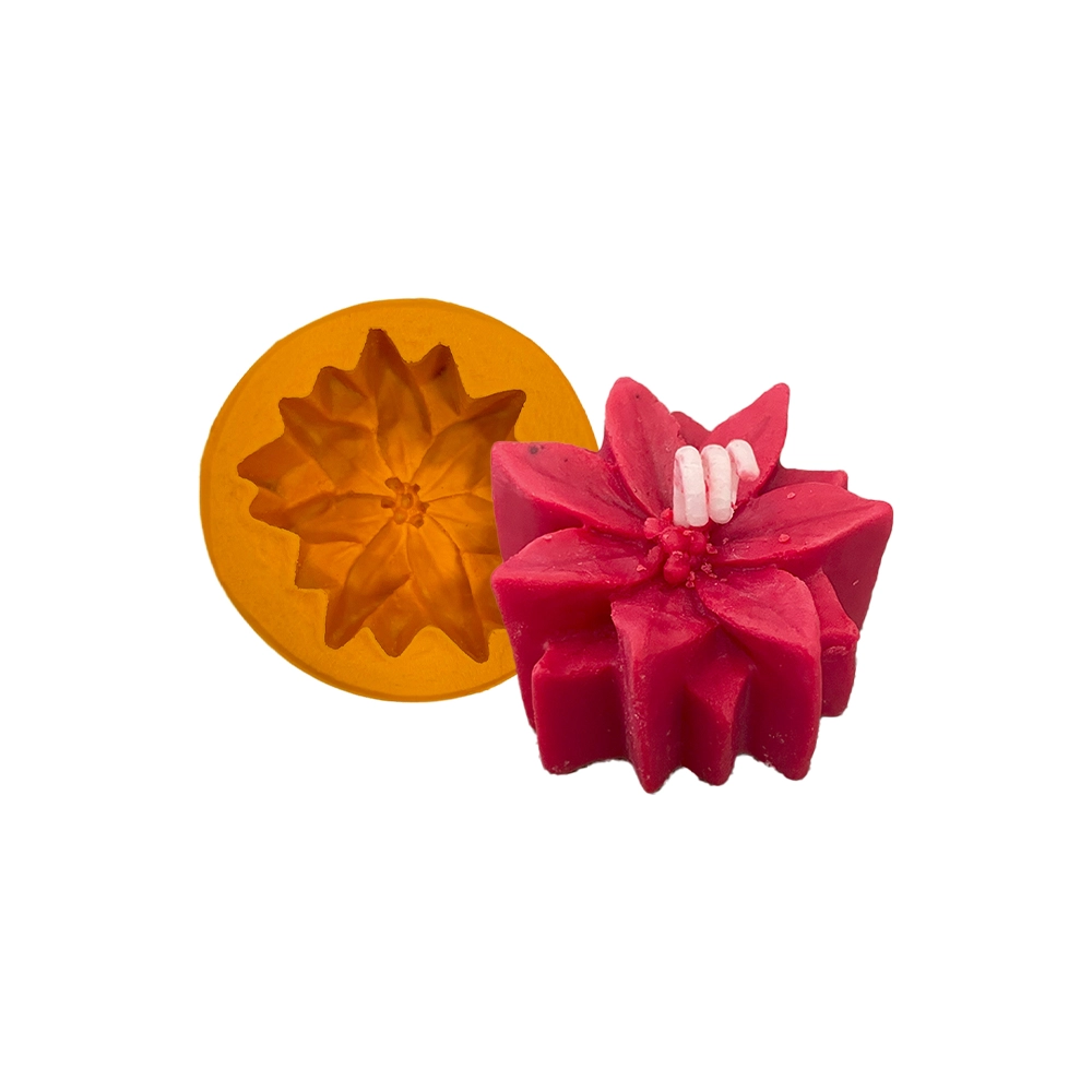 Molde De Silicone Flor De Natal P