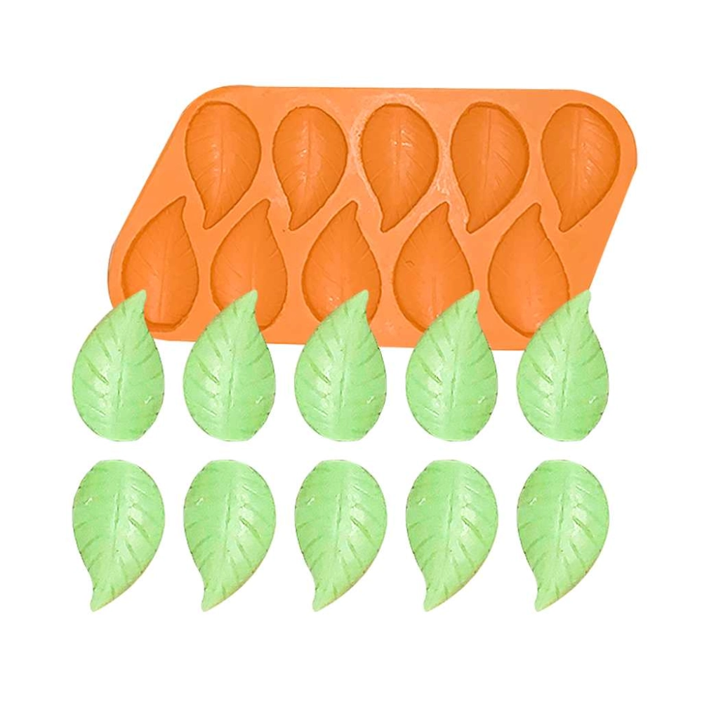 Molde De Silicone Folha De Palmeira C/ 10 Cavidade