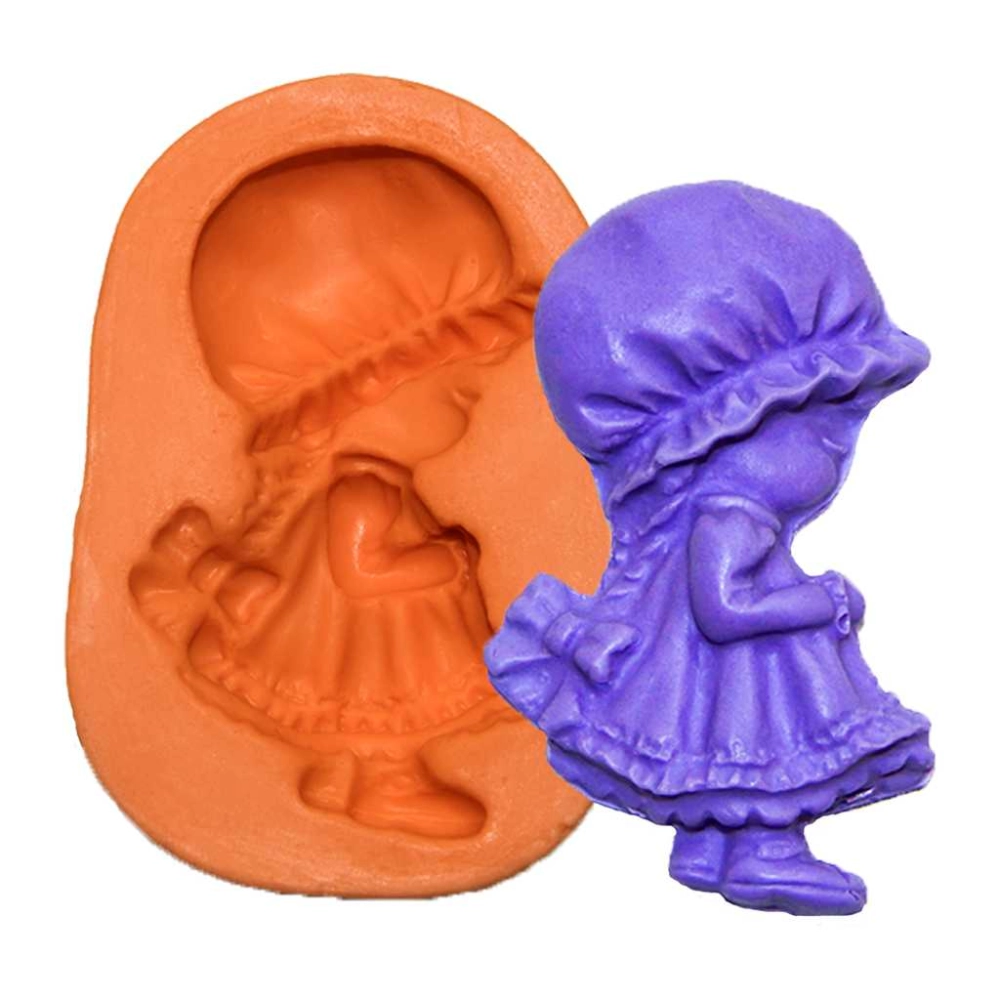 Molde De Silicone Menininha Com Chapéu