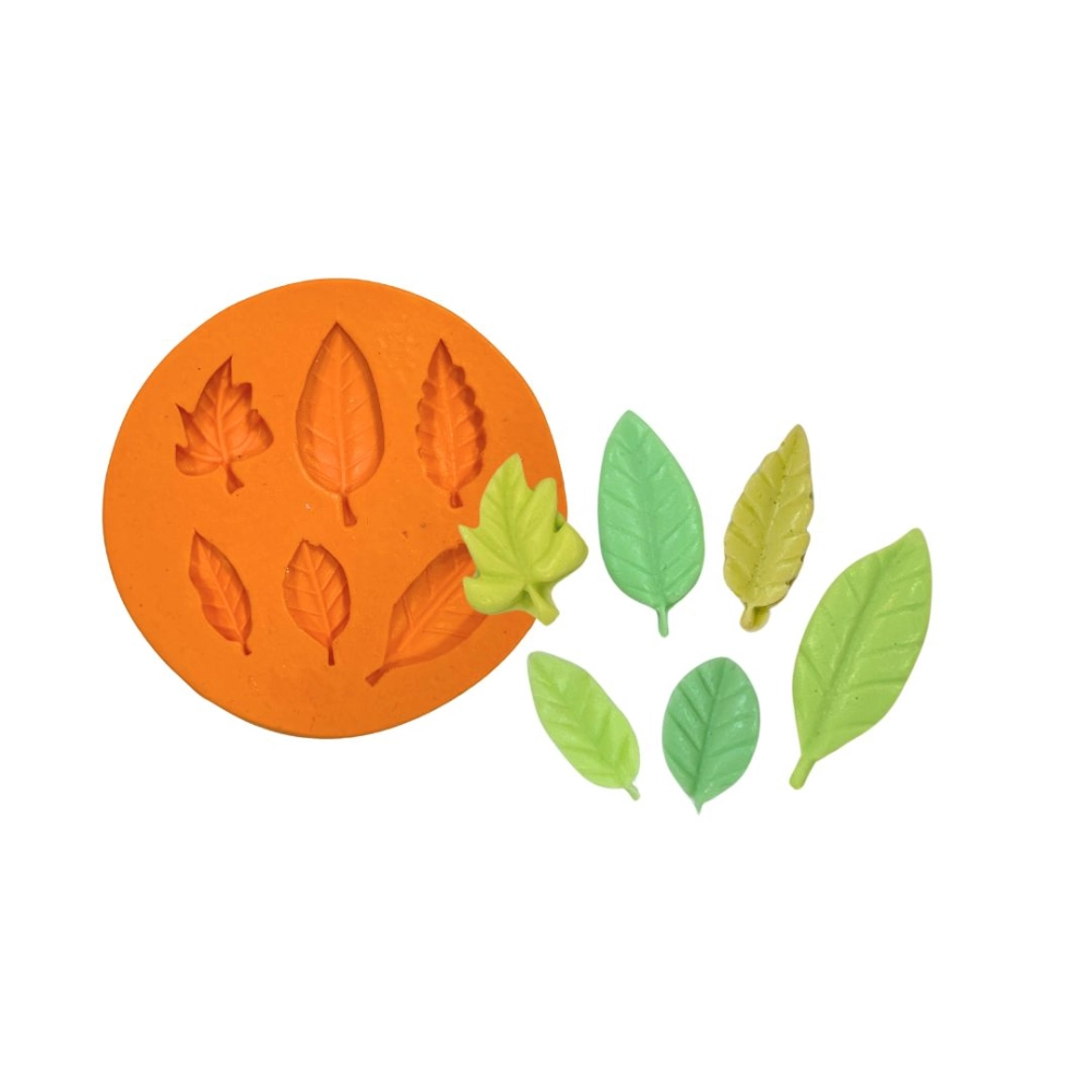 Molde de silicone Mini Folhas 6 Cavidades M