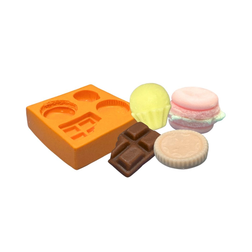 Molde de silicone Mini Guloseimas 4 Cavidades
