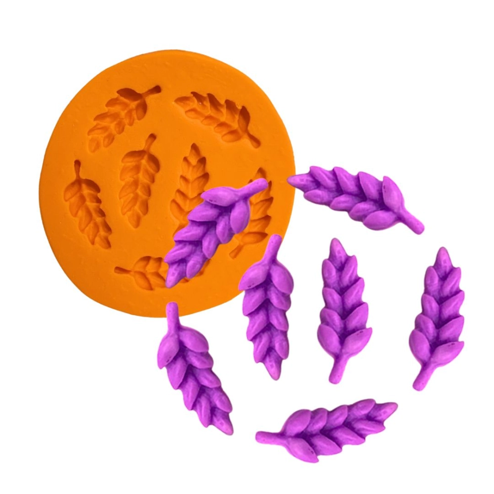 Molde De Silicone Mini Ramos De Lavanda 7 Cav