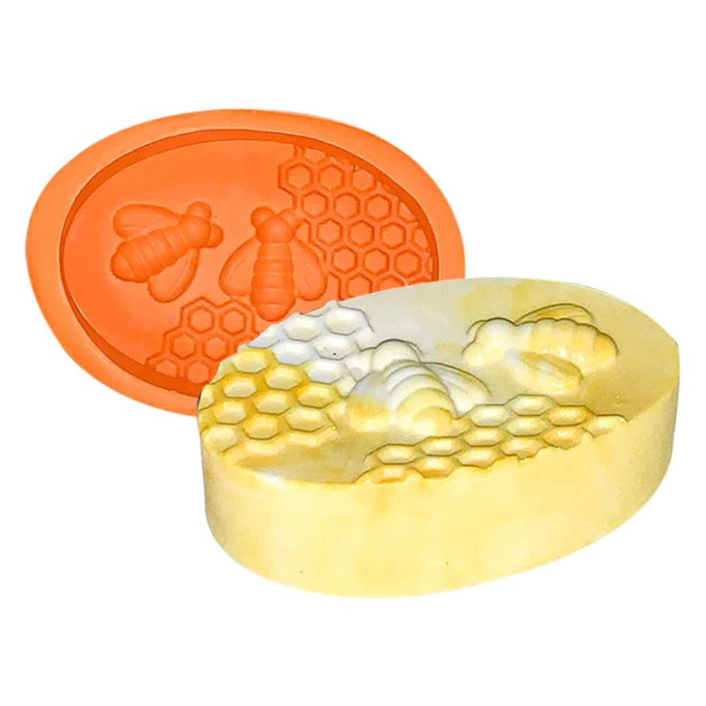 Molde De Silicone Oval Abelhas