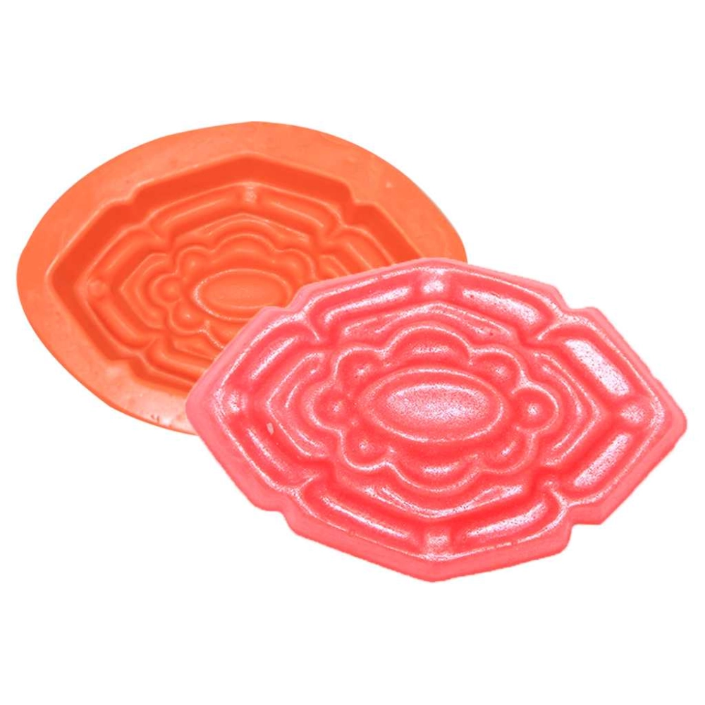 Molde De Silicone Oval Pontuda Decorada