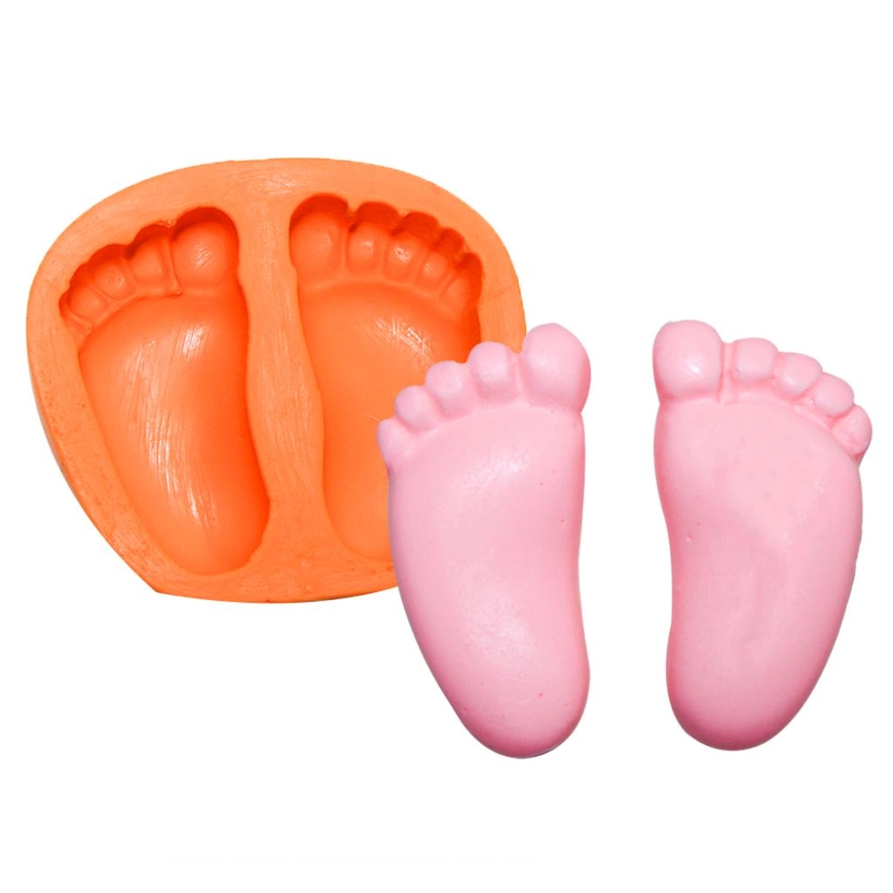 Molde De Silicone Pezinho Fofo 2 Cav