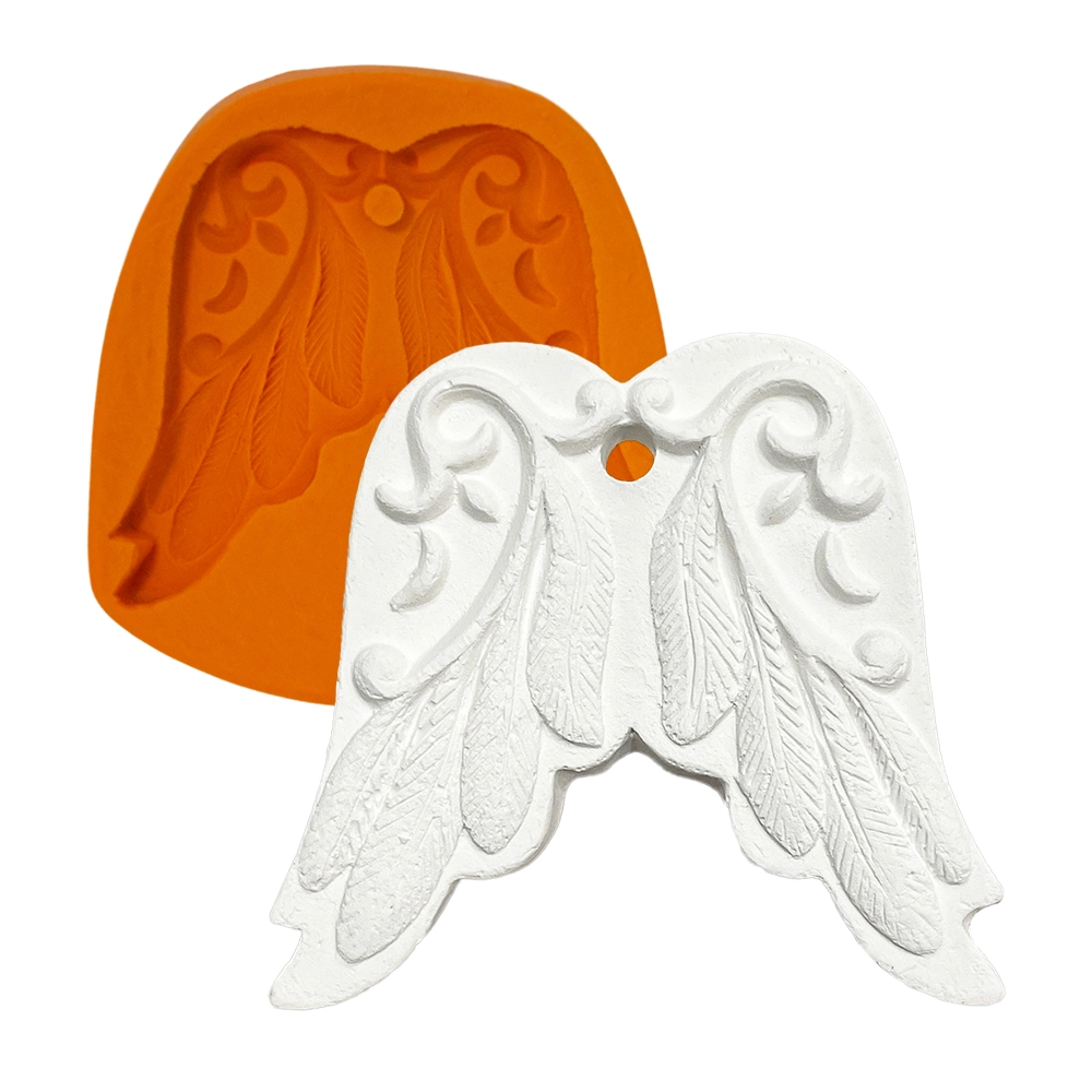 Molde De Silicone Placa Asas De Anjo
