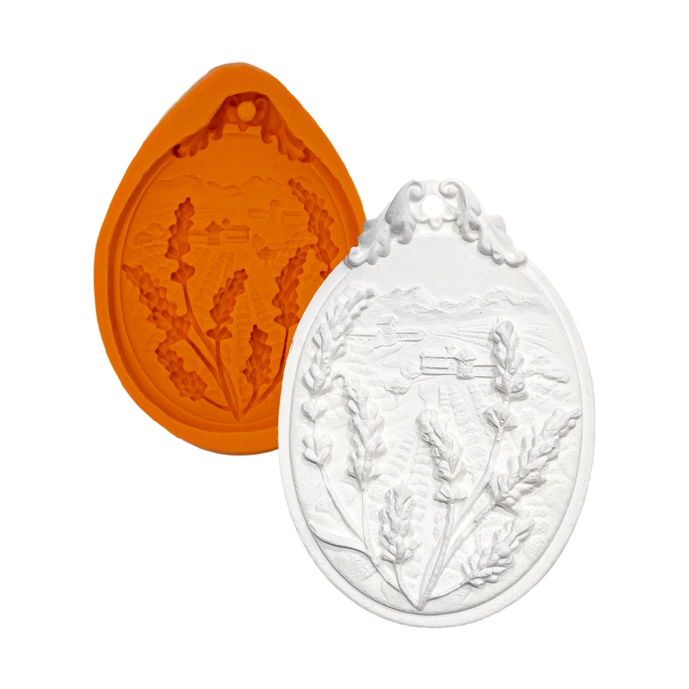 Molde De Silicone Placa Lavanda