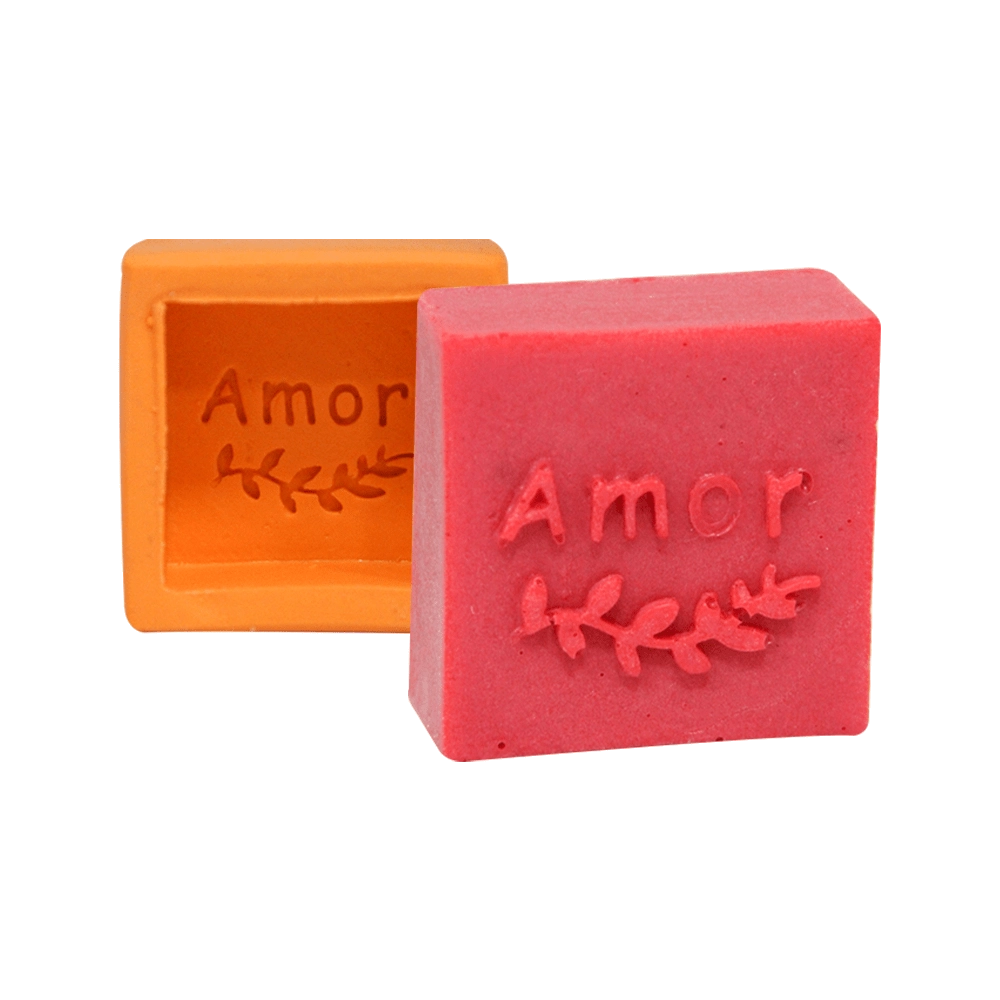 Molde De Silicone Quadrado Amor