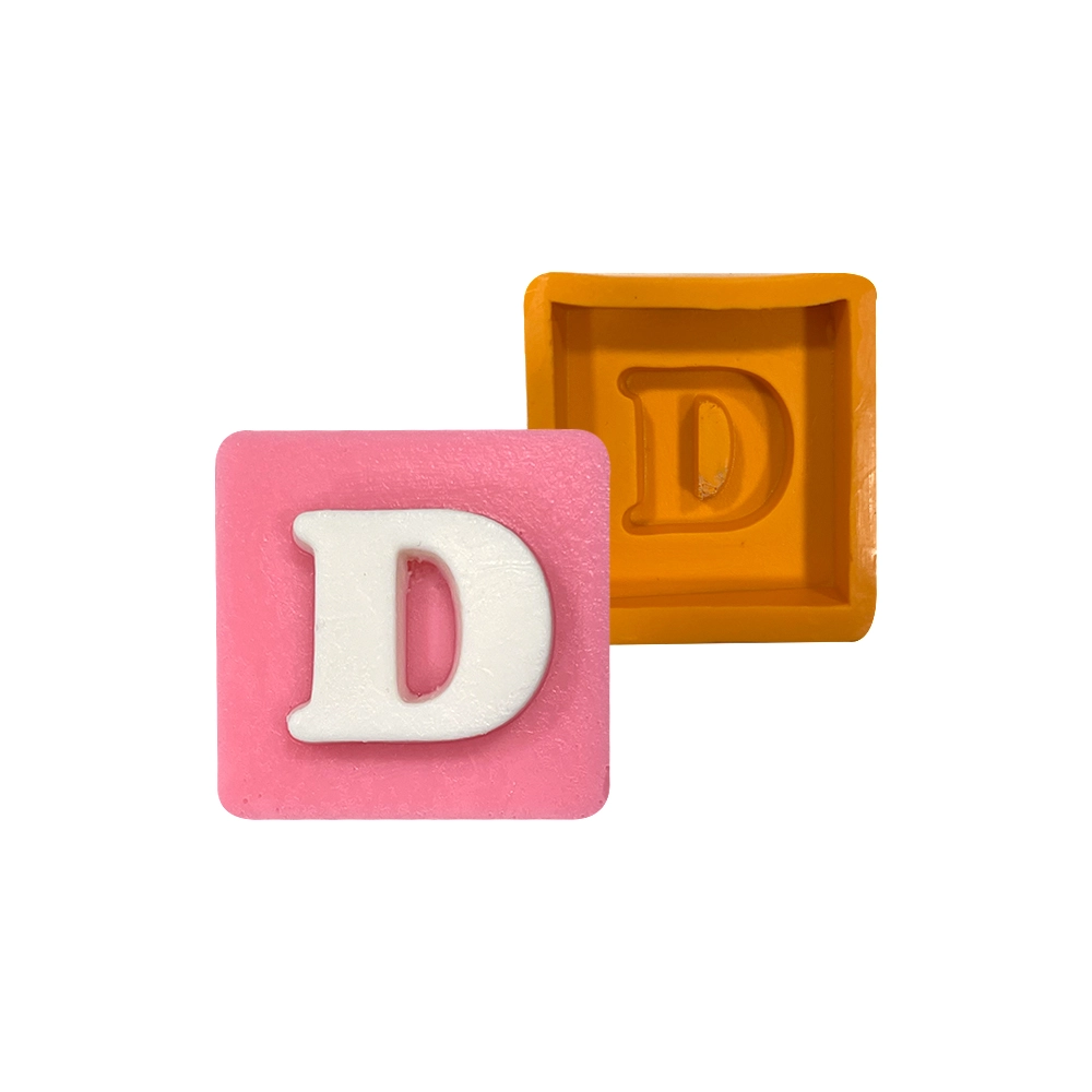 Molde De Silicone Quadrado Letra D