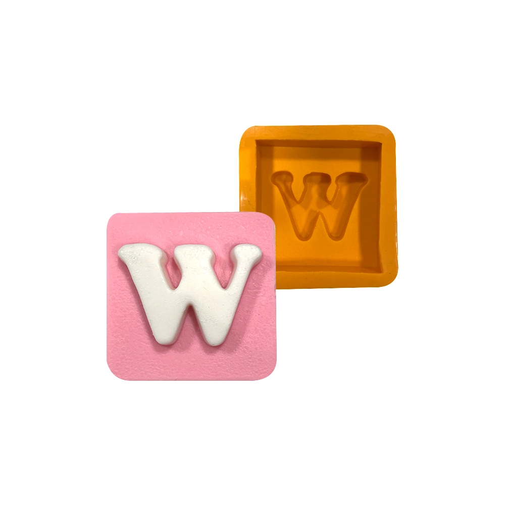Molde De Silicone Quadrado Letra W