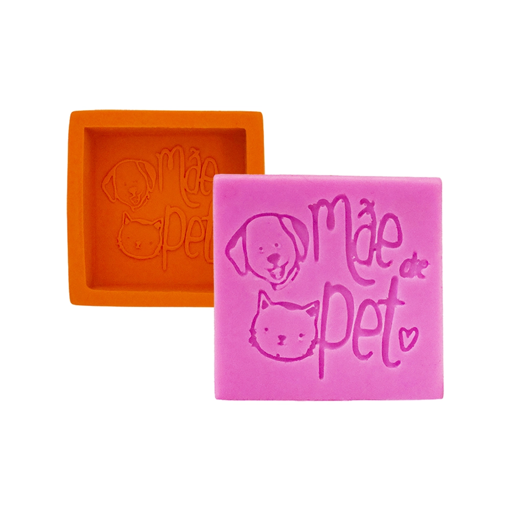 Molde De Silicone Quadrado Mãe De Pet