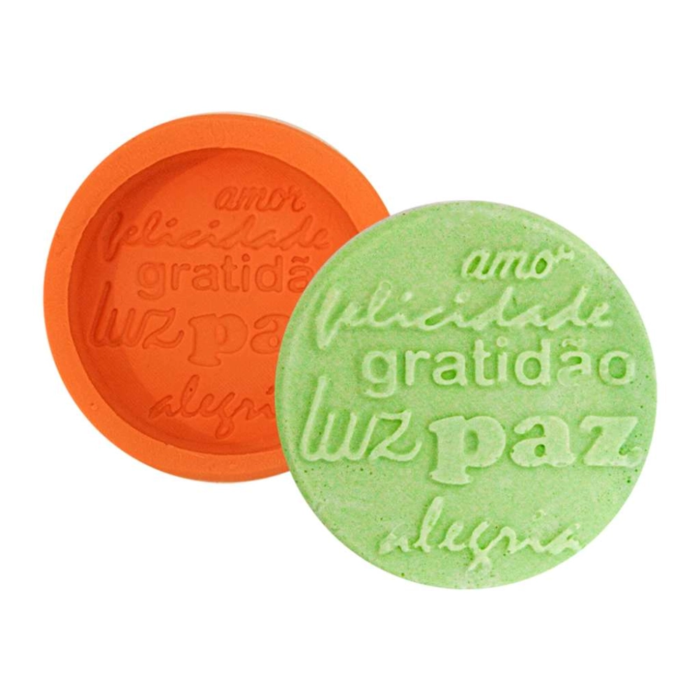 Molde De Silicone Redondo Gratidão