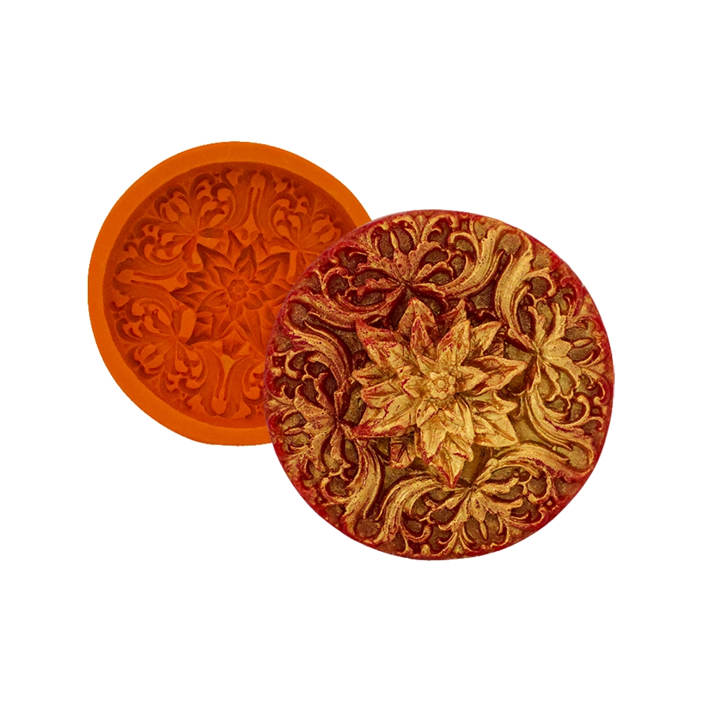 Molde De Silicone Redondo Natal Luxo