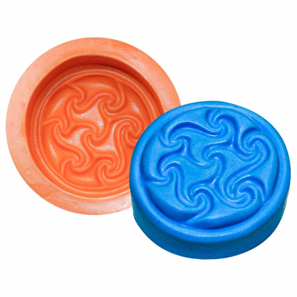 Molde De Silicone Redondo Ondas Do Mar