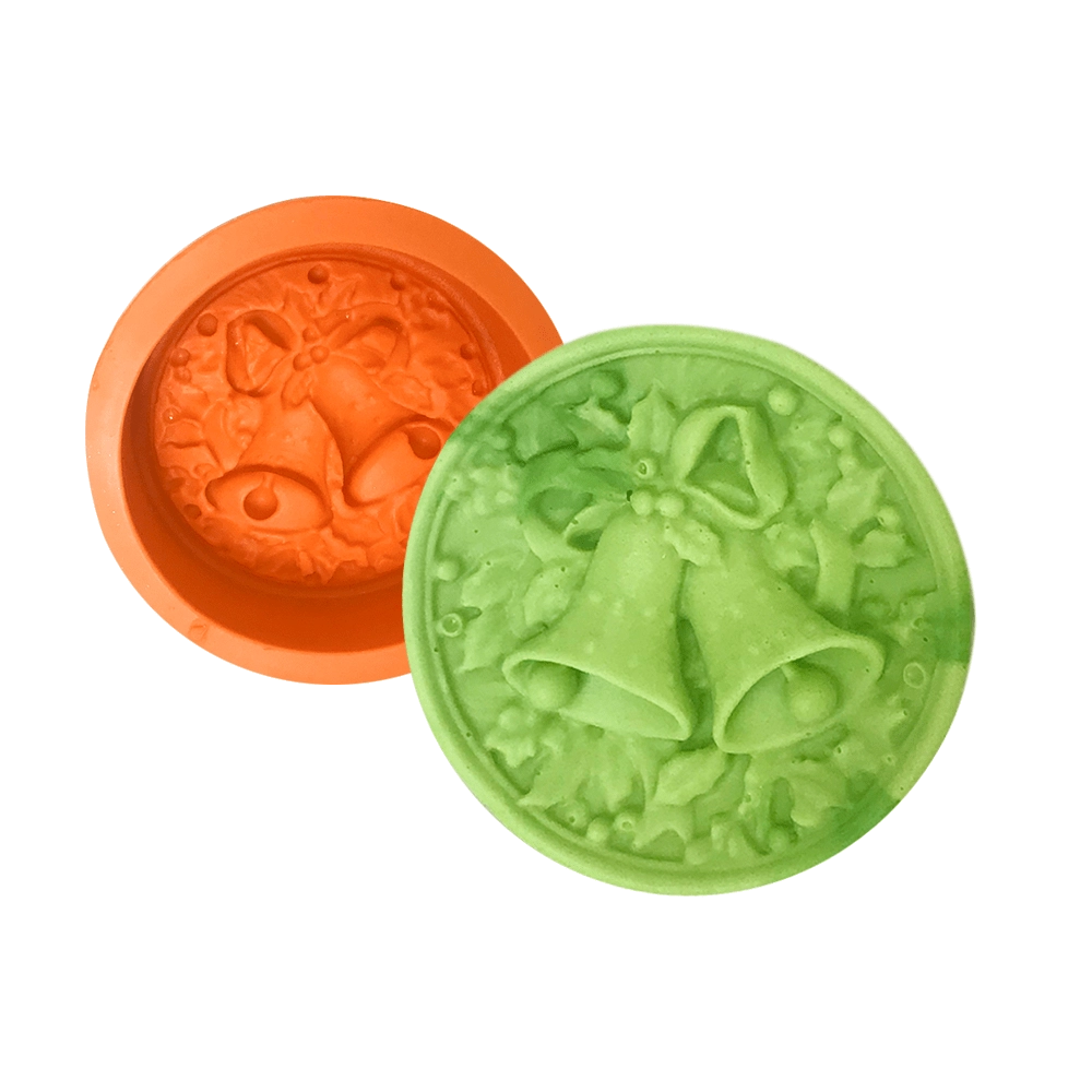 Molde De Silicone Redondo Sinos De Natal