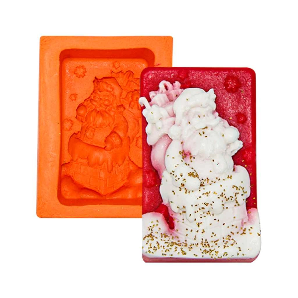 Molde De Silicone Retangular C/ Papai Noel