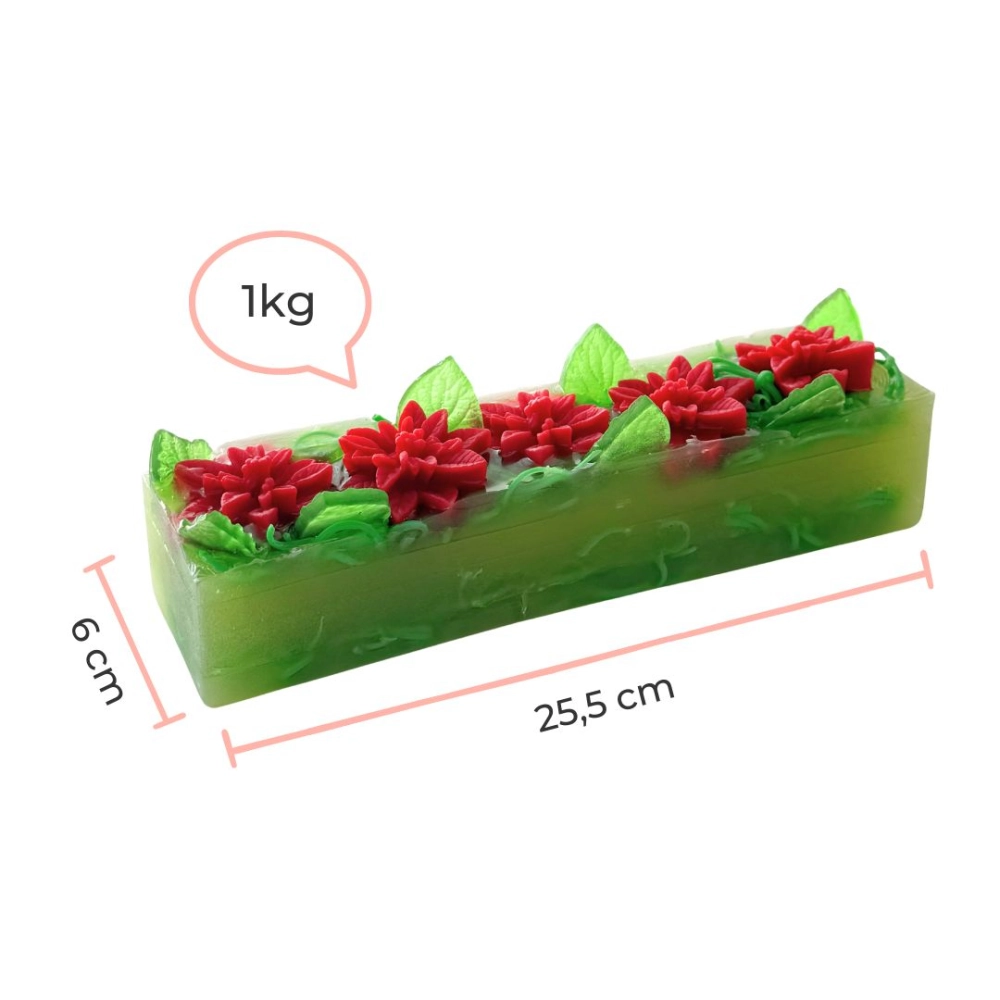 Molde de silicone Sabonete de Corte Retangular G