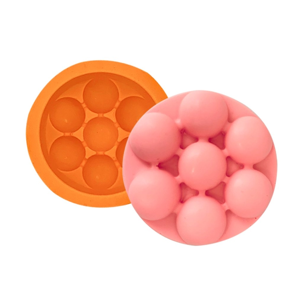 Molde De Silicone Sabonete Massageador Redondo