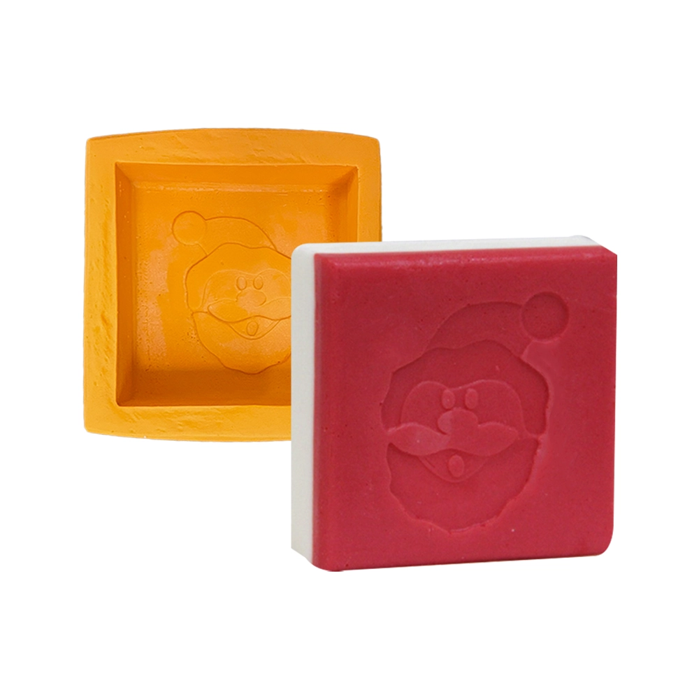 Molde De Silicone Sabonete Quadrado Papai Noel