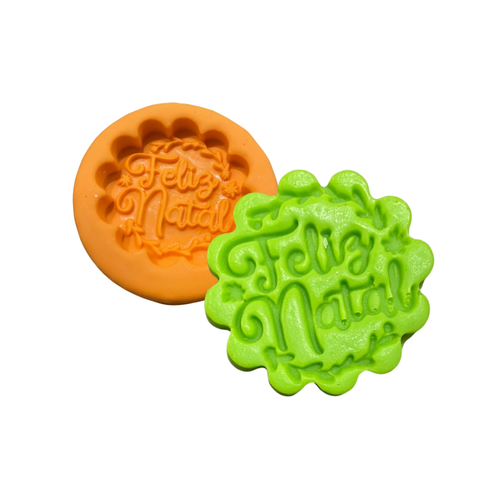 Molde de silicone Tag Feliz Natal