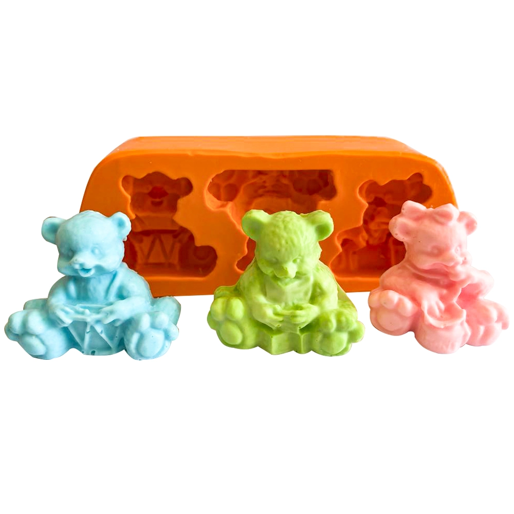 Molde De Silicone Trio De Ursinhos