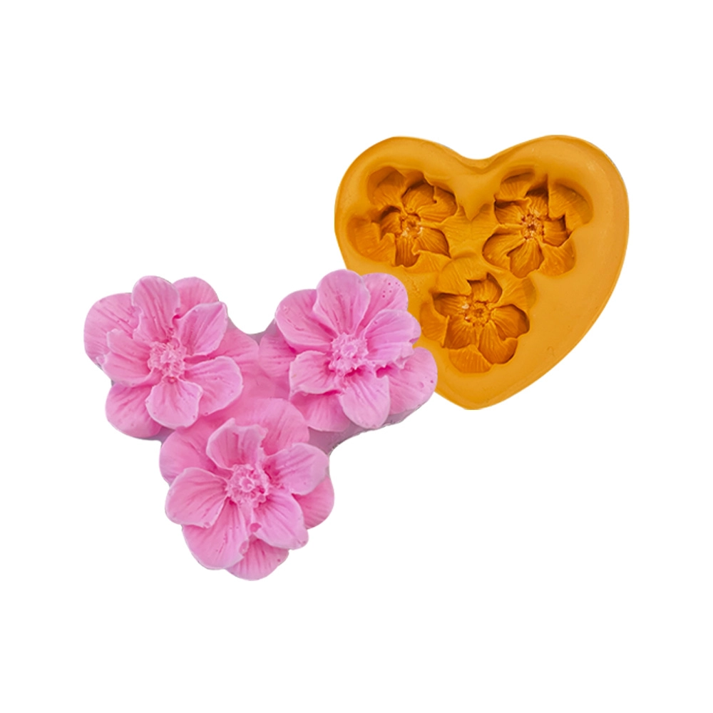 Molde De Silicone Trio Flor De Cerejeira