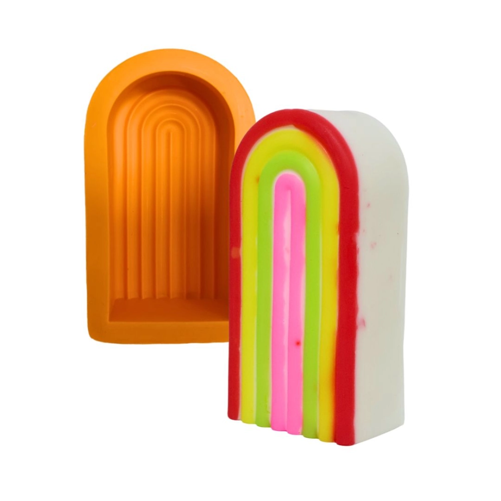 Molde De Silicone Vela Arco íris