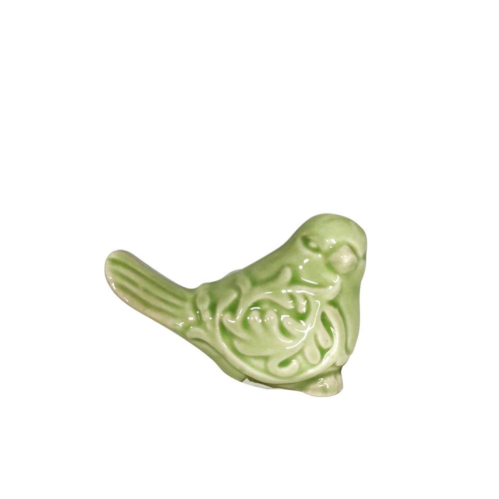 Passarinho De Cerâmica Verde