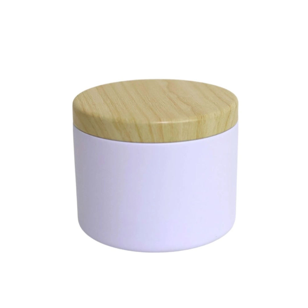 Pote Alumínio Branco 120ml Com Tp Pintura Madeira