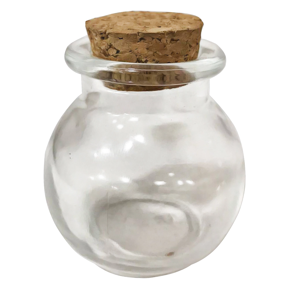 Pote De Vidro Bola C/ Rolha 45ml