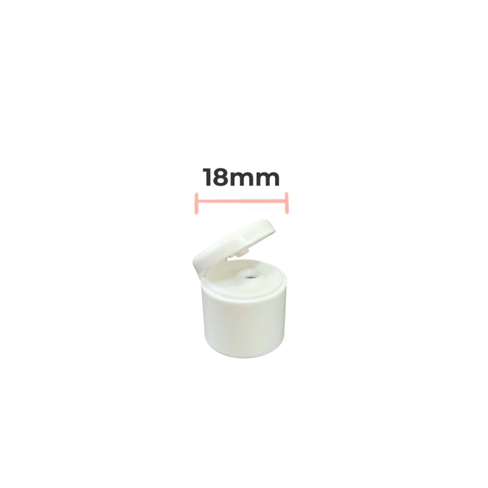 Tampa Flip top branca rosca 18/410mm