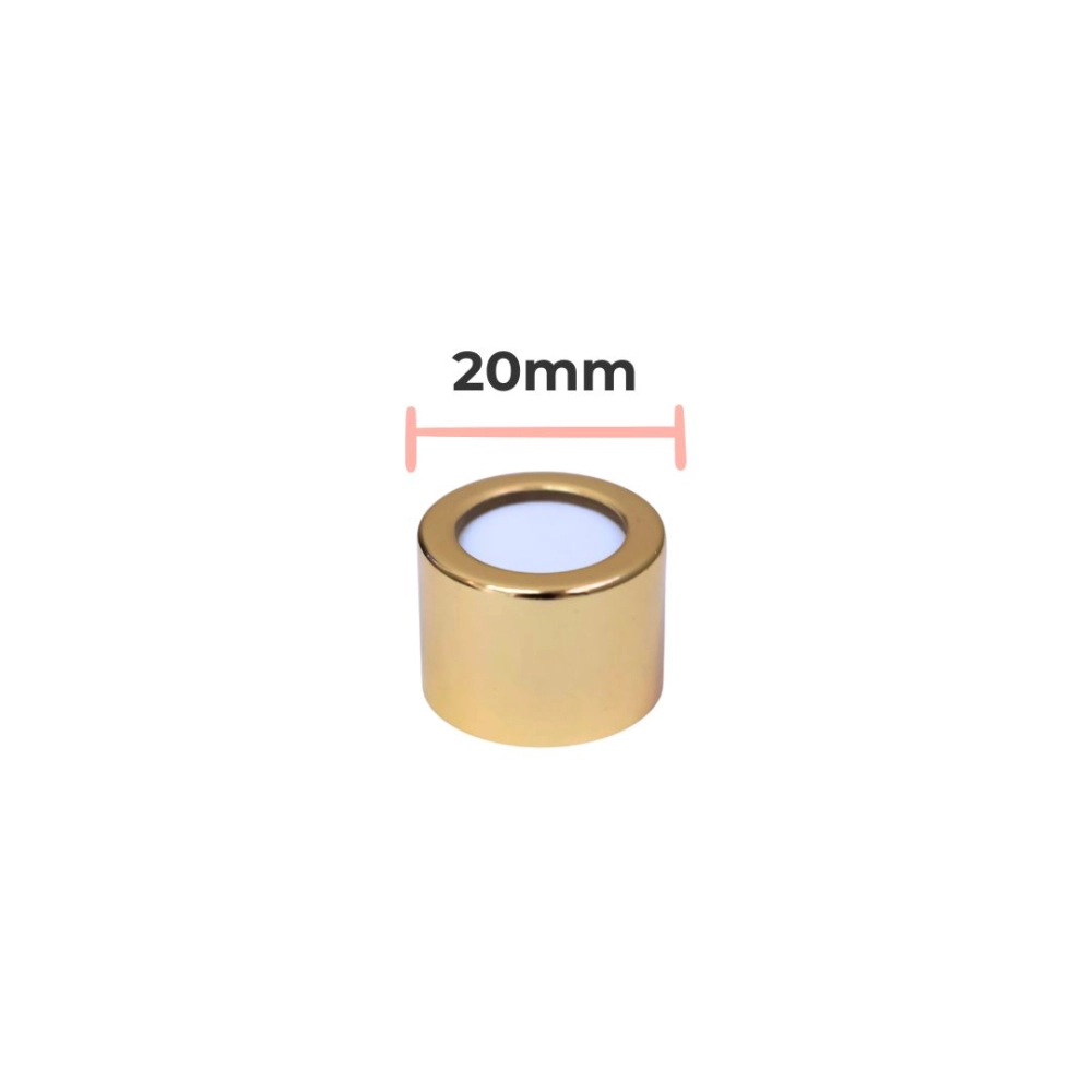 Tampa Furada Luxo ouro rosca 20/410mm