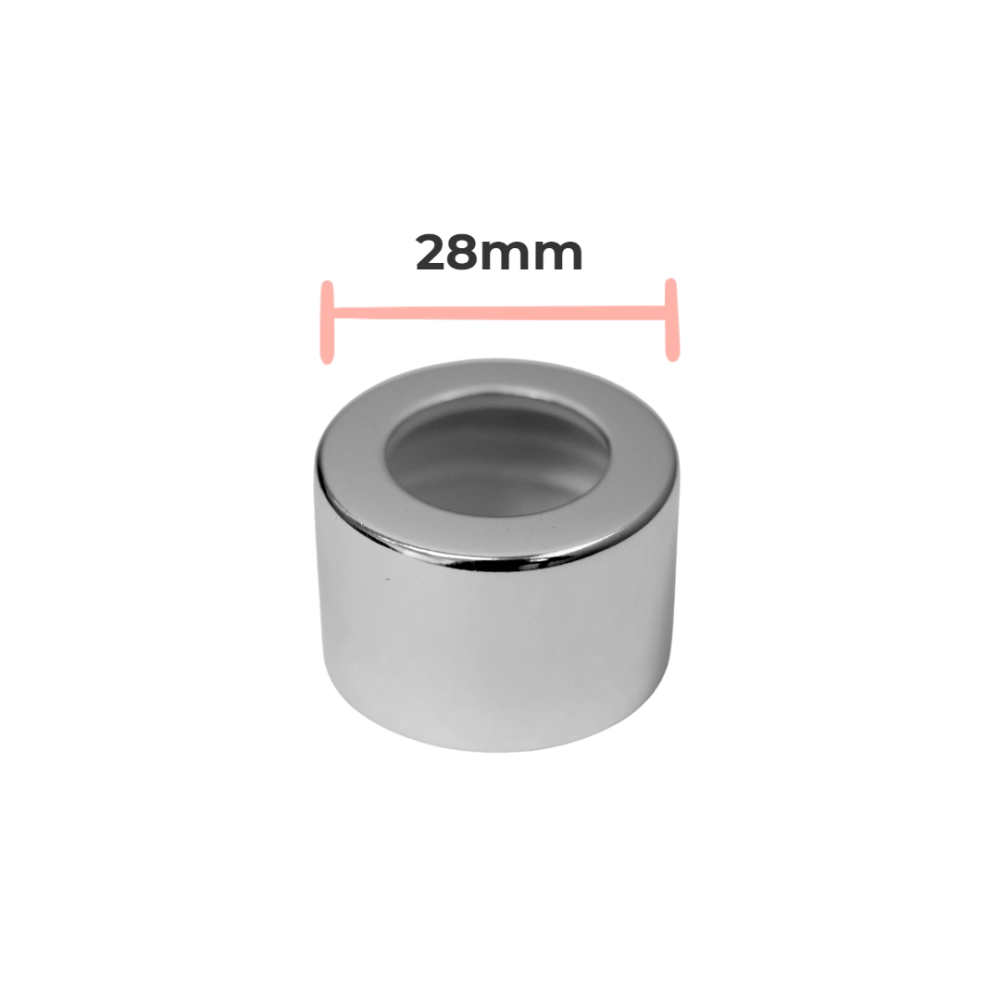 Tampa Furada Luxo prata rosca 28/410mm